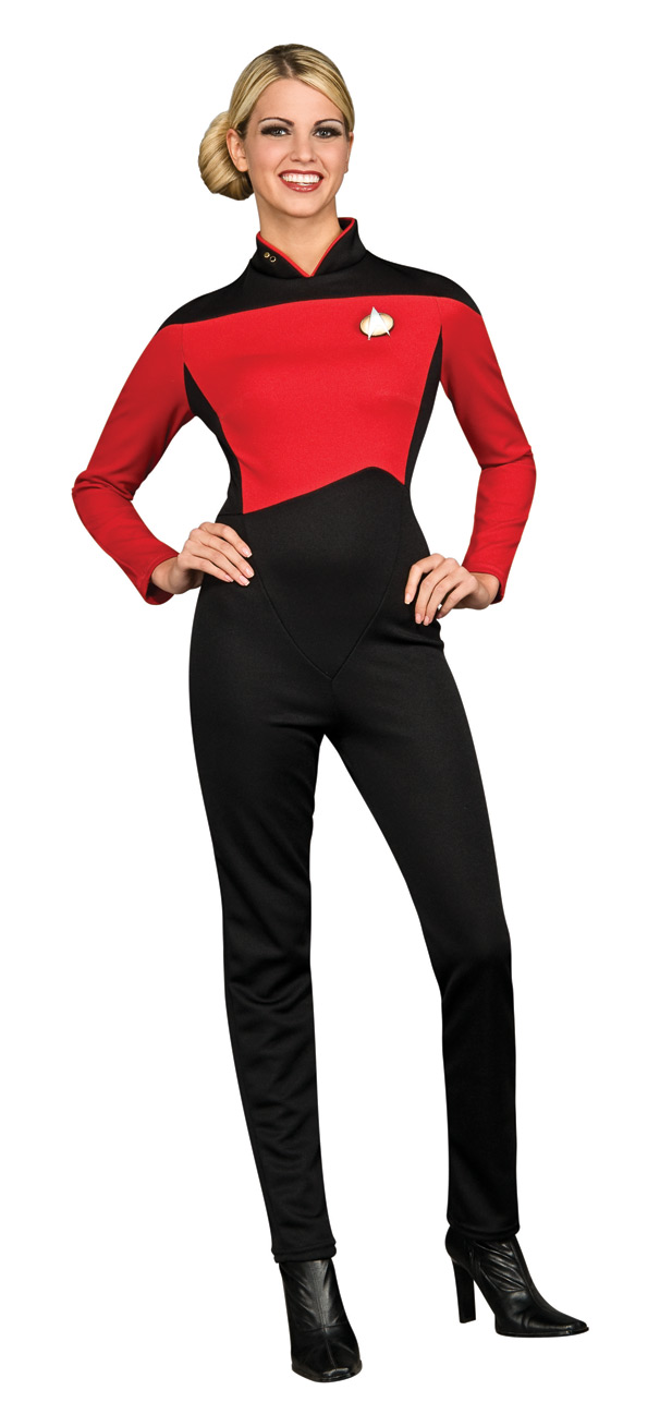 STAR TREK-NEXT GENERATION Dlx Red Jumpsuit - Click Image to Close