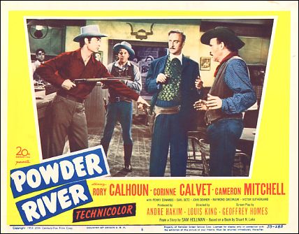 POWDER RIVER RORY CALHOUN Rory Calhoun Cameron Mitchell 1953 #4 - Click Image to Close