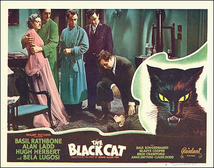 Black Cat Basel Rathbone Alan Lad Hugh Herbert Bela Lugosi - Click Image to Close