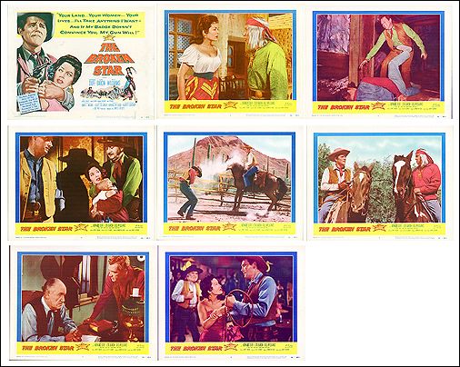 BROKEN STAR 1956 8 card set Howard Duff, Lita Baron, Bill Williams - Click Image to Close