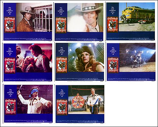 BRONCO BILLY 8 card set Clint Eastwood 1980 - Click Image to Close